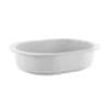 Ovalen pekač 28x18,5xh7,5cm / bel / porcelan