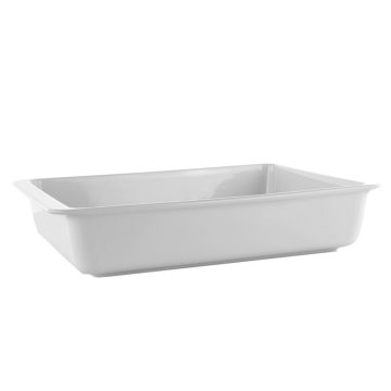 Pravokoten pekač 32x22xh7cm / bel / porcelan