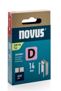 Novus Sponke za tapetniški spenjač Tip D 53F/14, 600 kos, ploščate