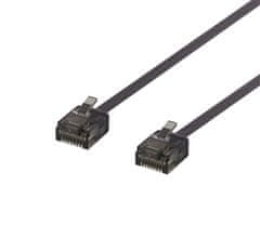 UNBRANDED DELTACO Cat6a patch kabel, ploščat, 1,5m, črn 