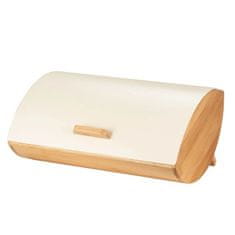 Brandani Posoda za kruh 30,5x24,5xh16cm / slonovina / kovina, les