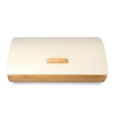 Brandani Posoda za kruh 30,5x24,5xh16cm / slonovina / kovina, les