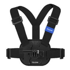 TELESIN Chest Strap prsni trak za športne kamere, črn