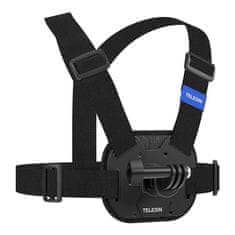 TELESIN Chest Strap prsni trak za športne kamere, črn