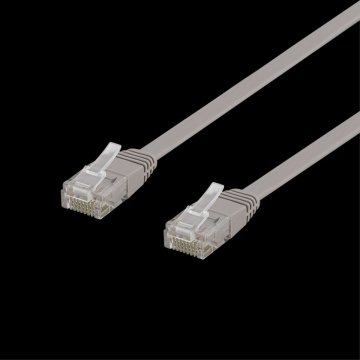 UNBRANDED DELTACO Cat6 mrežni kabel, ploščat, 0,5m, 250MHz, siv