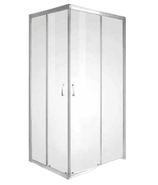 Armal Pravokotna tuš kabina z drsnimi vrati DOMINO 2D 80x100x200 cm, krom profili, prozorno steklo 6 mm