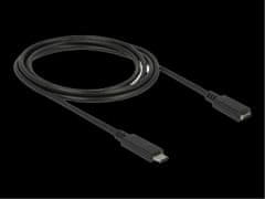 UNBRANDED DeLock USB-C podaljšek, moški - ženski, 3A, 2m - črn 
