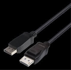 UNBRANDED DELTACO DisplayPort kabel, 3m, 8K, DP 1.4, DSC 1.2, LSZH - črn 