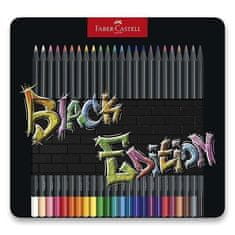 Faber - Castel Black Edition barvice v pločevinasti škatli 24 kosov