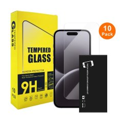 UNBRANDED 10 paketov zaščitnega zaslona iz kaljenega stekla za iPhone 16 Pro Max, veliko 