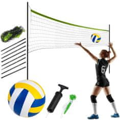 UNBRANDED Mreža in stojalo za odbojko in badminton, 570 cm 