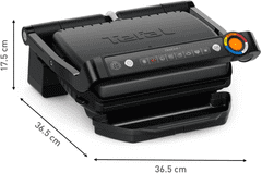 Tefal OptiGrill+ GC717810 električni žar, črna