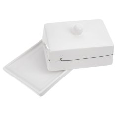 UNBRANDED Minimalističen beli menjalnik masla z ročajem in keramiko 