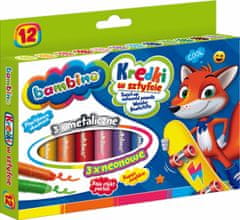 UNBRANDED BAMBINO Stick Crayons 12 barv 