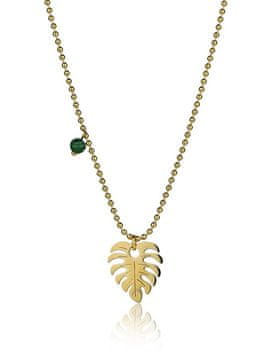 Emily Westwood Originalna pozlačena ogrlica Leaf Katherine EWN23043G