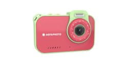 Agfaphoto RealiKids vodoodporen digitalni fotoaparat, roza (ARKCW2RD)
