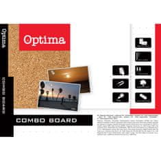 Optima Kombinirana tabla 45 x 60 cm z magnetno in plutasto površino