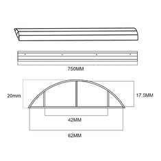 Maclean Kanal za kable MC-814W beli