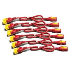 APC IEC KIT 6 10A 0,6m rdeči napajalni kabli za Rack PDU