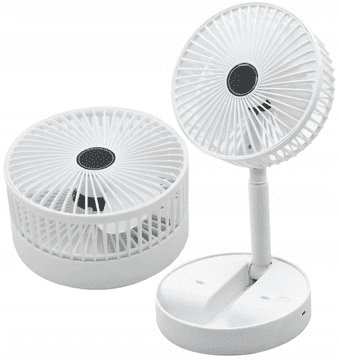 Rosberg Ventilator mini namizni R51760F, USB, 1200mAh,3-hitrosti, bel