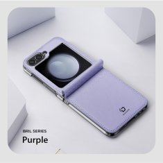 Dux Ducis Brill knjižni ovitek za Samsung Galaxy Z Flip 6 5G, vijolična