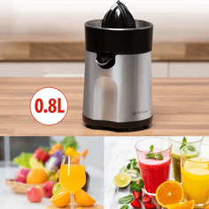 Alpina ožemalnik citrusov, 800 ml, 2 nastavka, črno srebrn