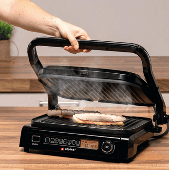  Alpina kontaktni žar, nelepljiva prevleka, 2100 W, črno-srebrn