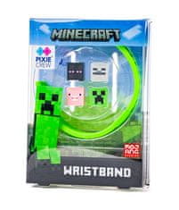Pixie Crew & MINECRAFT Nastavljiva zapestnica, zelena, 4 multipiksli