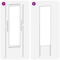 Vidaxl Dekorativni panel za vrt antracit siva 32 x 140 cm Mnogi jeklo