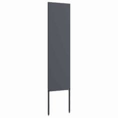 Vidaxl Dekorativni panel za vrt antracit siva 32 x 140 cm Mnogi jeklo