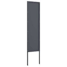 Vidaxl Dekorativni panel za vrt antracit siva 32 x 140 cm Mnogi jeklo