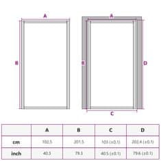 Vidaxl Notranja vrata 102,5x201,5 cm bela mat steklo in aluminij