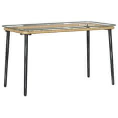 Vidaxl Vrtna miza Naravni 80 x 40 x 45 cm Poly ratan