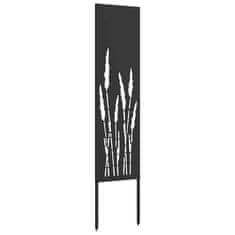 Vidaxl Dekorativni panel za vrt Črna 32 x 140 cm Mnogi jeklo