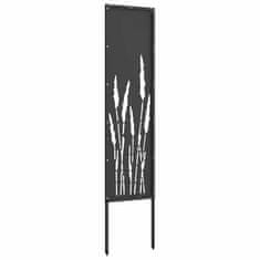 Vidaxl Dekorativni panel za vrt Črna 32 x 140 cm Mnogi jeklo