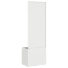 Vidaxl Vrtno korito z dekorativno ploščo Bela 50 x 140 cm Mnogi jeklo