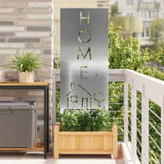 Vidaxl Dekorativni panel za vrt Srebrna 50 x 140 cm Cinkano jeklo