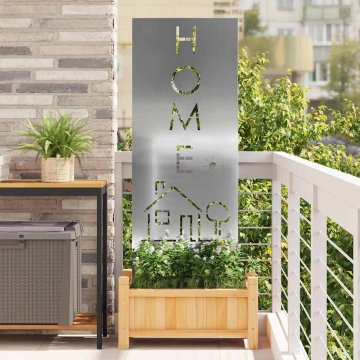 Vidaxl Dekorativni panel za vrt Srebrna 50 x 140 cm Cinkano jeklo
