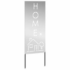Vidaxl Dekorativni panel za vrt Srebrna 50 x 140 cm Cinkano jeklo