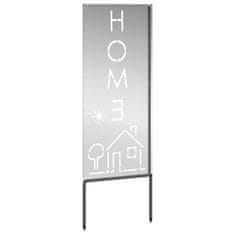 Vidaxl Dekorativni panel za vrt Srebrna 50 x 140 cm Cinkano jeklo