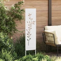Vidaxl Dekorativni panel za vrt Bela 32 x 140 cm Mnogi jeklo