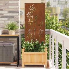 Vidaxl Dekorativni panel za vrt Rjav 50 x 140 cm