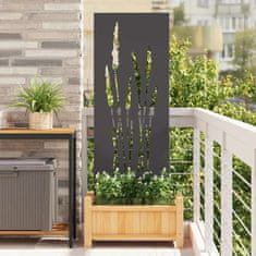 Vidaxl Dekorativni panel za vrt Črna 50 x 140 cm Mnogi jeklo