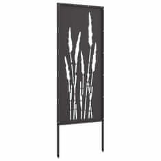 Vidaxl Dekorativni panel za vrt Črna 50 x 140 cm Mnogi jeklo