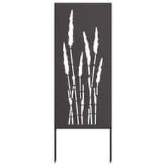 Vidaxl Dekorativni panel za vrt Črna 50 x 140 cm Mnogi jeklo