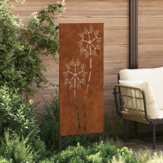 Vidaxl Dekorativni panel za vrt Rjav 50 x 140 cm