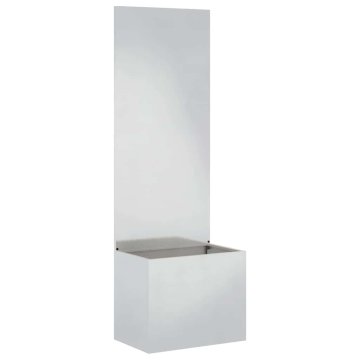 Vidaxl Zaslon za zasebnost v vrtu Srebrna 50 x 140 cm Nerjaveče jeklo