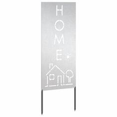 Vidaxl Dekorativni panel za vrt Srebrna 50 x 140 cm Nerjaveče jeklo