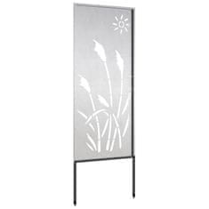 Vidaxl Dekorativni panel za vrt Srebrna 50 x 140 cm Nerjaveče jeklo