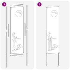 Vidaxl Dekorativni panel za vrt Rjav 32 x 140 cm